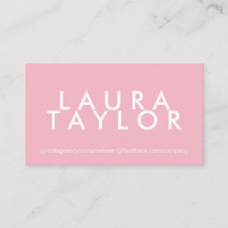 Tarjeta De Visita Elegante rosa profesional