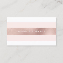 Tarjeta De Visita Elegante Rosa Relieve metalizado dorado Rubor Esta