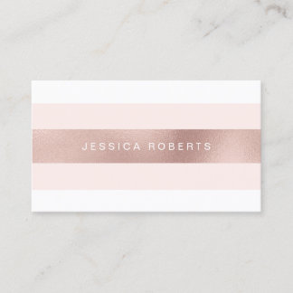 Tarjeta De Visita Elegante Rosa Relieve metalizado dorado Rubor Esta