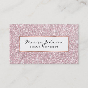 Tarjeta De Visita Elegante rosa rosa rosa abstracto purpurina de mod