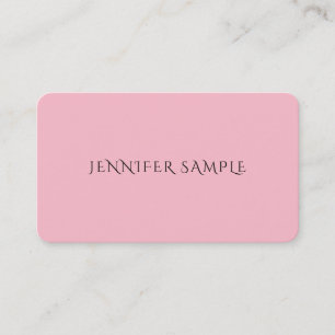 Tarjeta De Visita Elegante rosa Sleek Elegante y Moderno Lujo