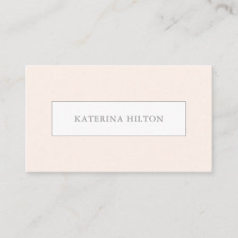 Tarjeta De Visita Elegante Rubor Pink Professional Minimalista