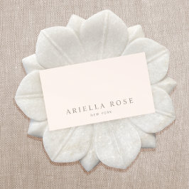 Tarjeta De Visita Elegante Rubor Pink Professional Minimalista