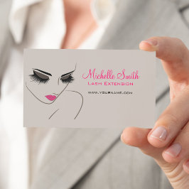 Tarjeta De Visita Elegante salón de belleza con extensión de ceniza