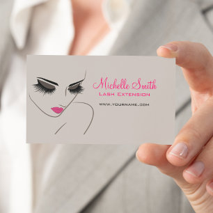 Tarjeta De Visita Elegante salón de belleza con extensión de ceniza