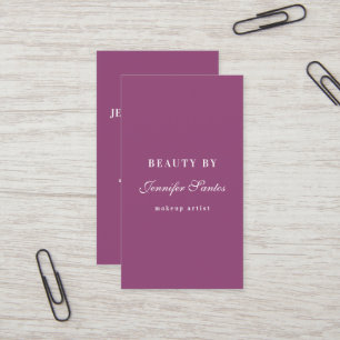 Tarjeta De Visita Elegante salón de belleza de código QR Minimalista