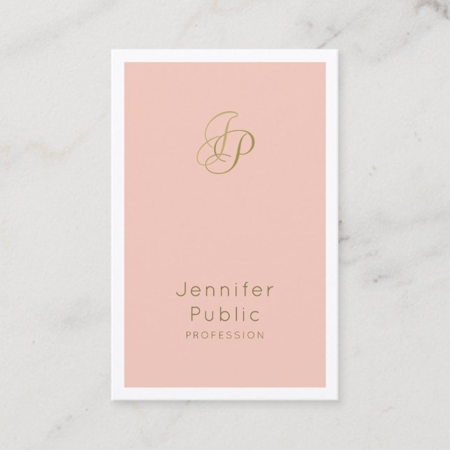 Tarjeta De Visita Elegante Salón De Belleza Director Makeup Artist L (Anverso)