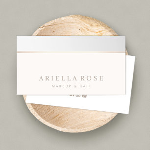 Tarjeta De Visita Elegante Salón De Belleza Gris Ombre