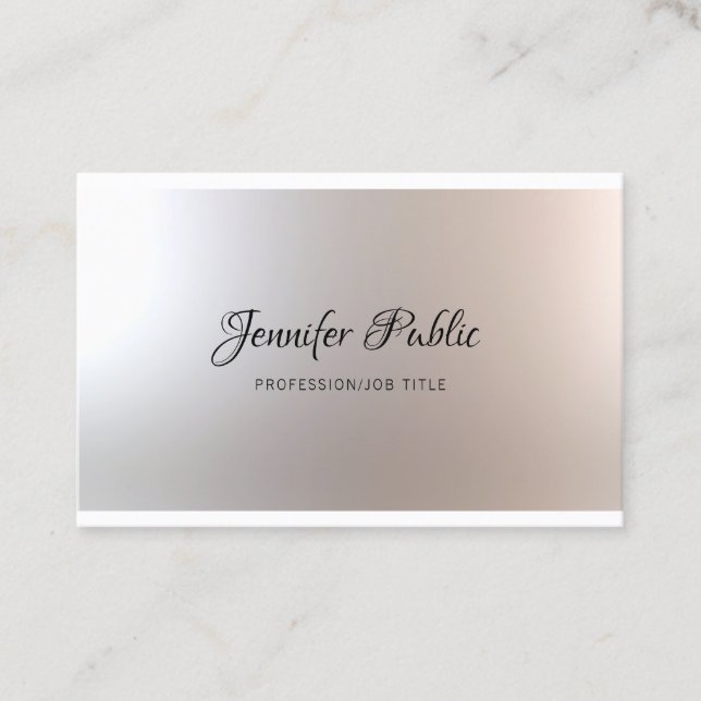 Tarjeta De Visita Elegante Salón De Belleza Maquillaje Artista Glam  (Anverso)