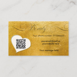Tarjeta De Visita Elegante salón de belleza minimalista de imitación