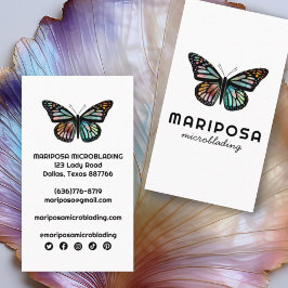 Tarjeta De Visita Elegante salón de belleza monarca mariposa estetic