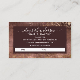 Tarjeta De Visita Elegante Salón de Citas Elegante De Cabello De Oro