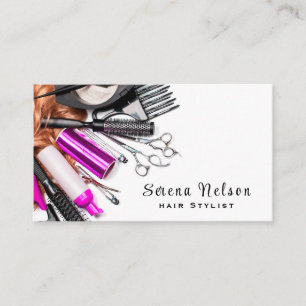 Tarjeta De Visita Elegante salón de moda Herramientas Belleza