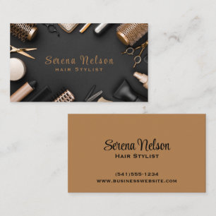 Tarjeta De Visita Elegante salón de moda Herramientas Belleza