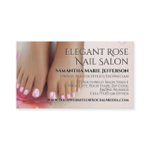 Elegante salón de Nail con pedicura rosa rosa de R