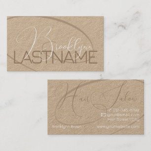 Tarjeta De Visita Elegante salón de pelo de caligrafía moderna