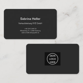 Tarjeta De Visita Elegante Schwarz Weiß Visitenkarten Vorlage -