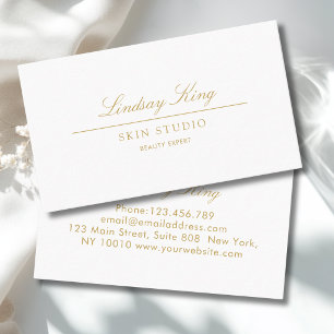 Tarjeta De Visita Elegante Script Negocio de Salón