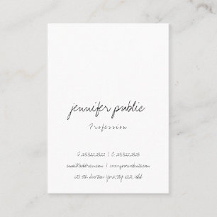Tarjeta De Visita Elegante sencillo guión de mano libre profesional