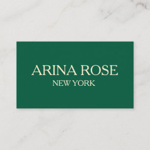 TARJETA DE VISITA ELEGANTE SENCILLO MODERNO PROFESIONAL VERDE BOSQUE