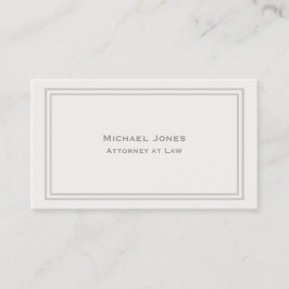Tarjeta De Visita Elegante Sencillo Plano Abogado Crema Profesional