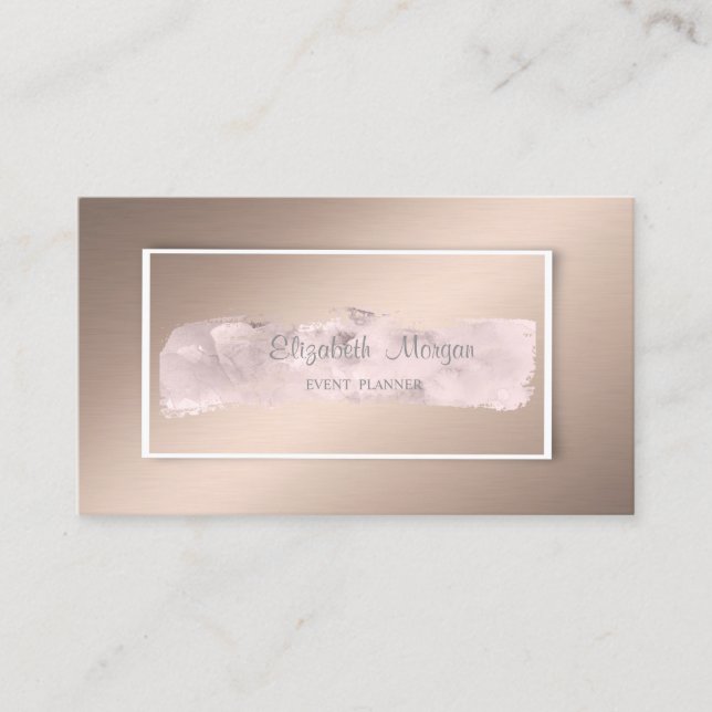 Tarjeta De Visita Elegante Sencillo, Sencillo,Marco,Trazo de pintura (Anverso)