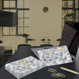 Tarjeta De Visita Elegante servicio de limpieza de Relieve metalizad