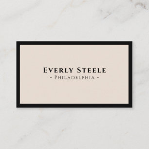 Tarjeta De Visita Elegante servicio elegante y moderno de marfil neg
