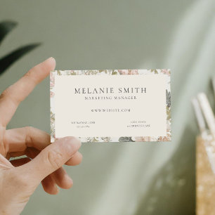 Tarjeta De Visita Elegante Shabby Chic Floral
