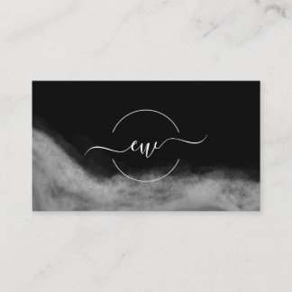 Tarjeta De Visita Elegante Signature Script Caligrafía Logo Negro