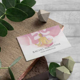 Tarjeta De Visita Elegante Símbolo Om del instructor de meditación d