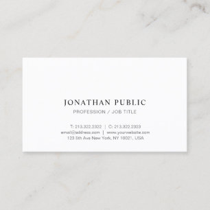 Tarjeta De Visita Elegante Simple Chic Moderno Tendencia Minimalista