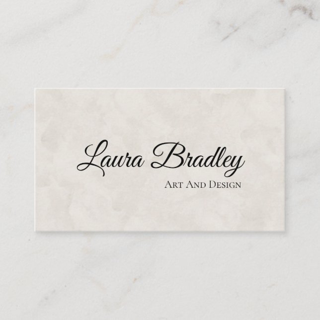 Tarjeta De Visita Elegante simple estándar blanco, 3,5" x 2,0" (Anverso)