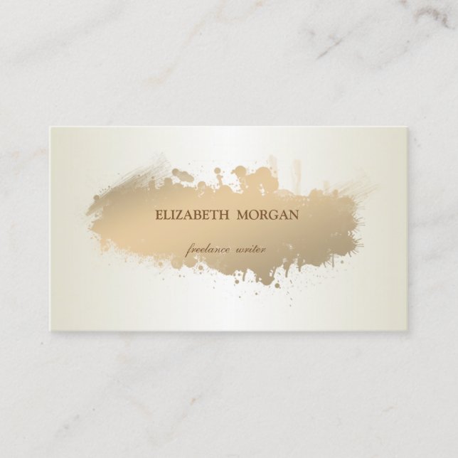 Tarjeta De Visita Elegante simple, Minimalista,Paint Stroke (Anverso)