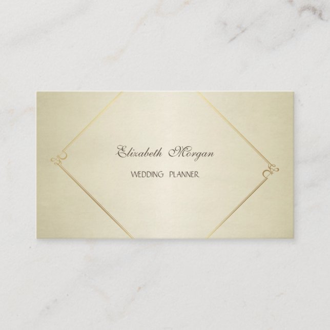 Tarjeta De Visita Elegante Simple Moderno Chic (Anverso)