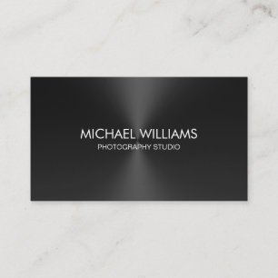 Tarjeta De Visita Elegante simple profesión profesional metal brillo