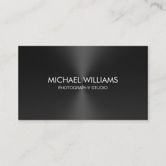 Tarjeta De Visita Elegante simple profesión profesional metal brillo