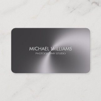 Tarjeta De Visita Elegante simple profesión profesional metal brillo
