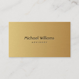 Tarjeta De Visita Elegante simple profesión profesional metal brillo