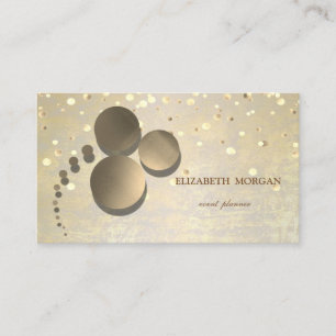 Tarjeta De Visita Elegante Simple,Puntos ,Confeti