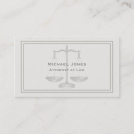 Tarjeta De Visita Elegante Simple Sencillo Abogado Crema Profesional