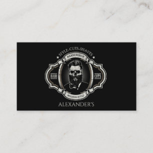 Tarjeta De Visita Elegante Skull Personalize
