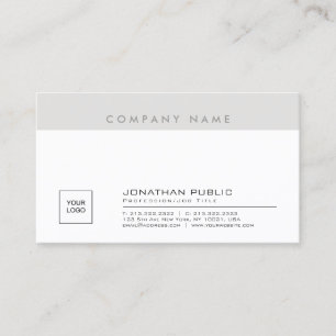 Tarjeta De Visita Elegante Sleek Creative Company Logo Platino Grace