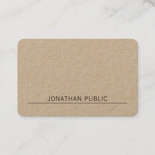 Tarjeta De Visita Elegante Sleek Moderno Profesional Lujo (Anverso)