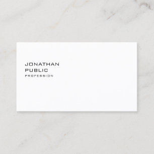 Tarjeta De Visita Elegante Sleek Plain Profesional Moderno Minimalis