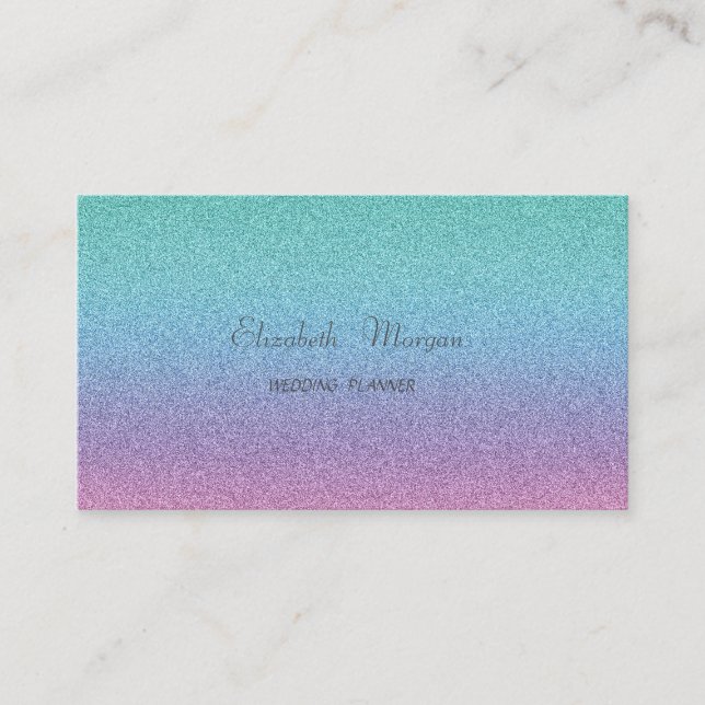 Tarjeta De Visita Elegante Sofisticado Brillo Moderno Ombre (Anverso)