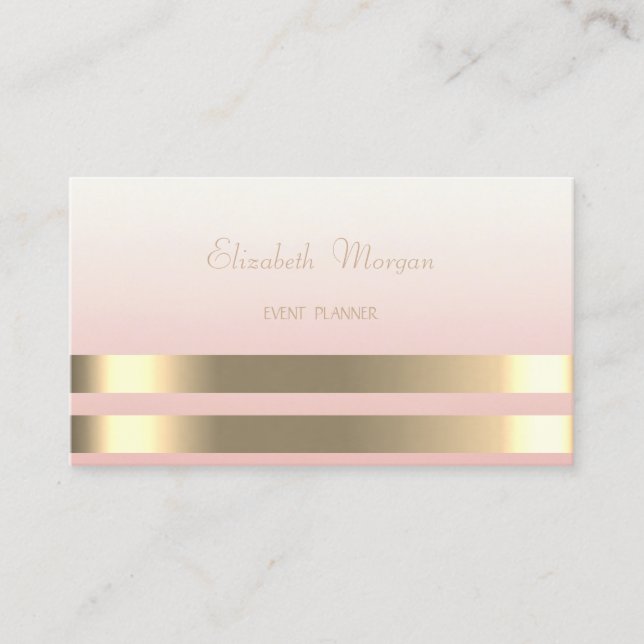 Tarjeta De Visita Elegante Sofisticado Chic Moderno (Anverso)