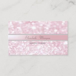 Tarjeta De Visita Elegante Sofisticado Moderno Brillo Bokeh, Perlas