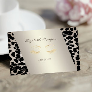 Tarjeta De Visita Elegante Sofisticado Moderno,Estampado de Leopardo