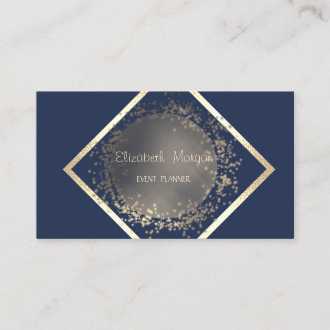 Tarjeta De Visita Elegante Sofisticado Profesional Geométrico (Anverso)